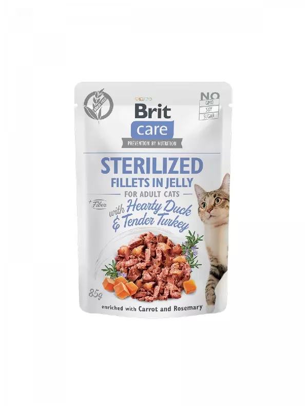 Brit Care - Filets in Jelly - Sterilized - Ente & Truthahn