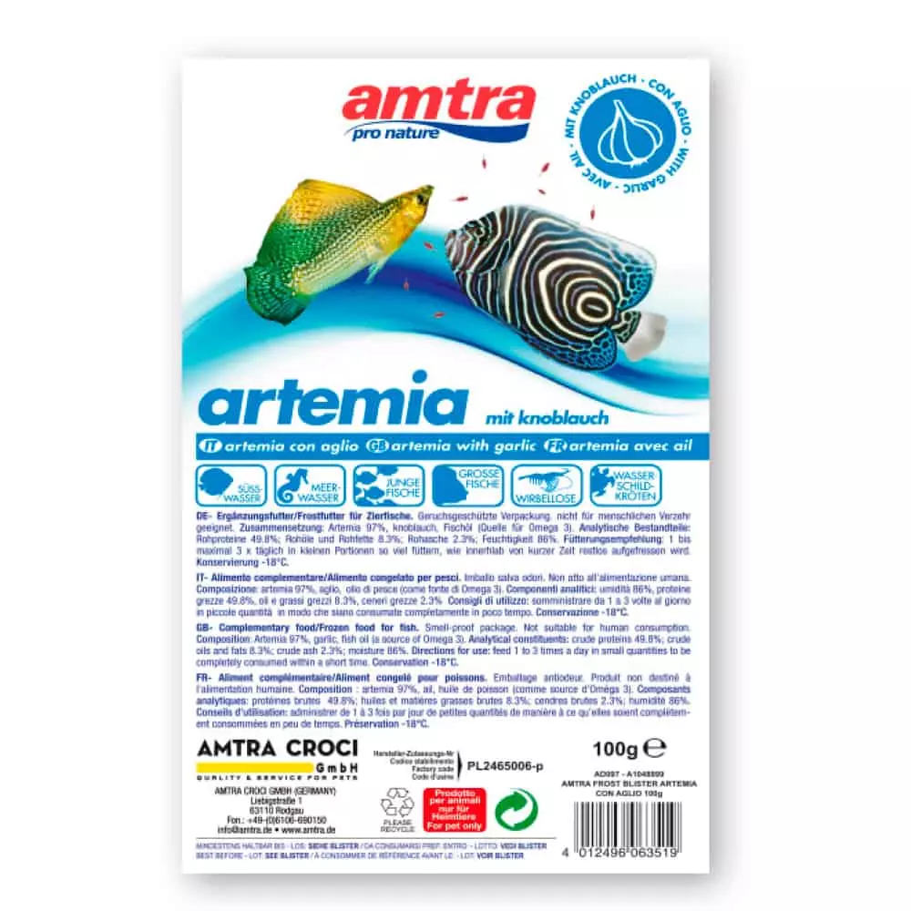 Artemia Blister mit Knoblauch 