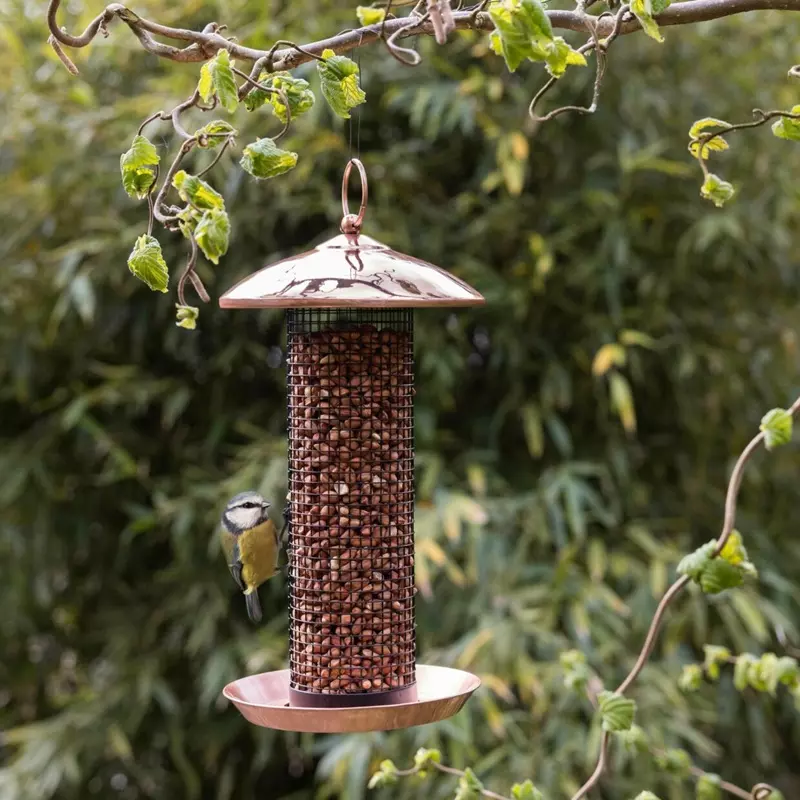 Vogelfuttersilo für Nüsse