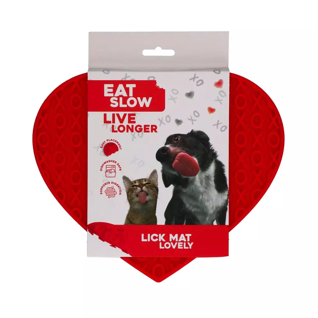 Eat Slow Live Longer Leckmatte Herz