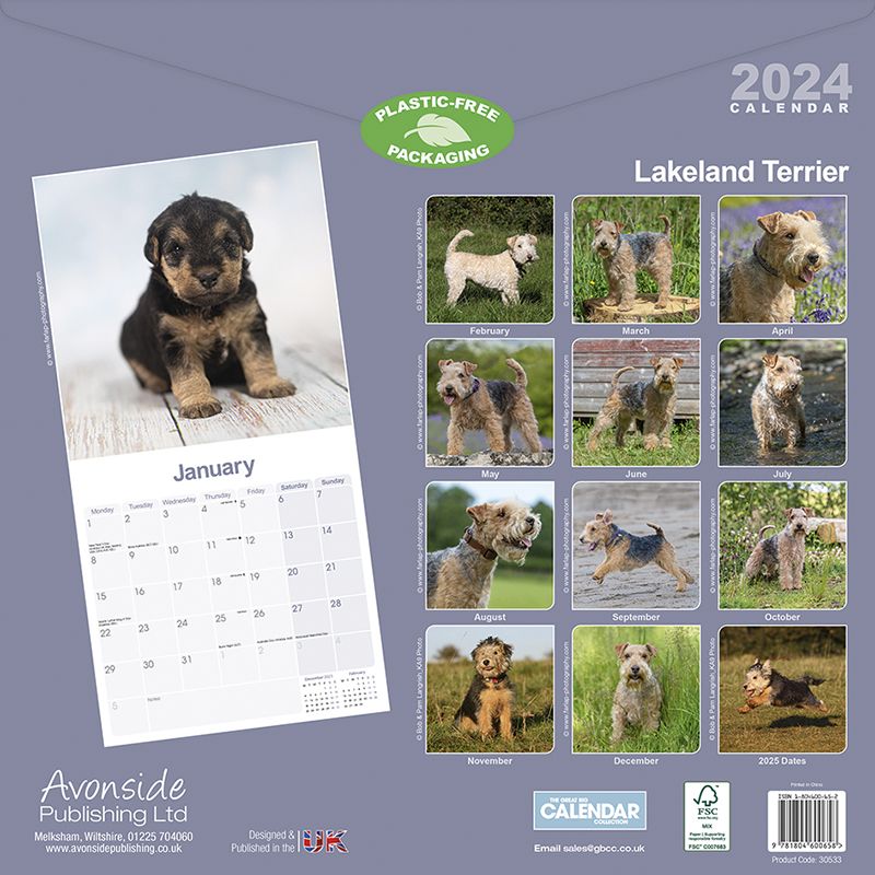 Kalender 2024 Lakeland Terrier Zoo Roco